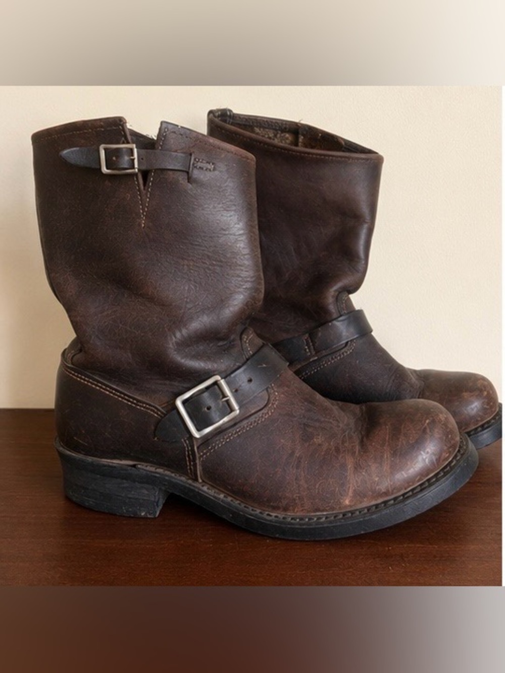 Vintage Frye Engineer Boots | Women’s 9.5B | Made in USA | Brown Leather